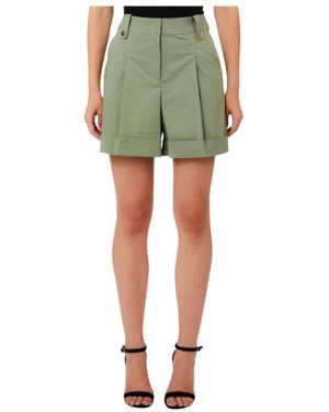 Liu Jo Korte Broeken ,Groen ,Katoen Poplin Shorts
