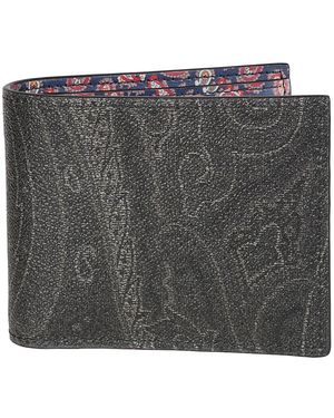 Etro Arnika Paisley Print Geldbörse - Schwarz