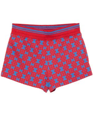 Dries Van Noten Ondergoed ,Rood ,Jacquard Ribbed Shorts