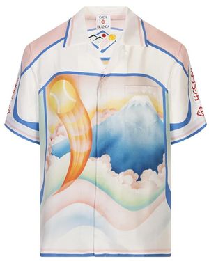 CASABLANCA Short Sleeve Shirts - Blauw