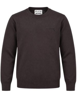 John Richmond Rundhals-Pullover Aus Wolle - Grau