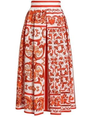 Dolce & Gabbana Midi Skirts - Rosso