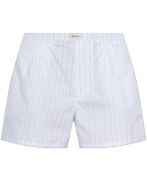 Jacquemus Korte Broeken ,Wit ,Katoen Amelo Shorts - Blauw