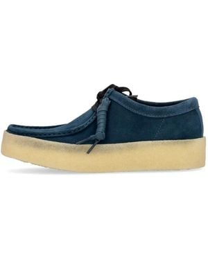 Clarks Tiefblaue mokassin lifestyle schuh