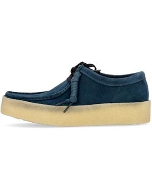 Clarks Tiefblaue mokassin lifestyle schuh