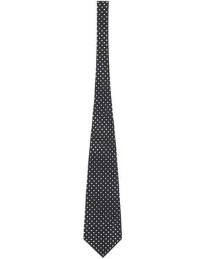 Dolce & Gabbana Seiden-Twill-Krawatte Mit Polka-Dot-Muster - Schwarz