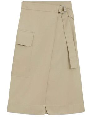 HUGO Midi Rok - Naturel