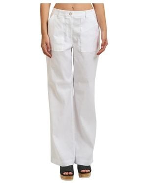 Guess Wide Trousers - Blanco