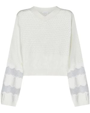 See By Chloé V-Neck Knitwear - White
