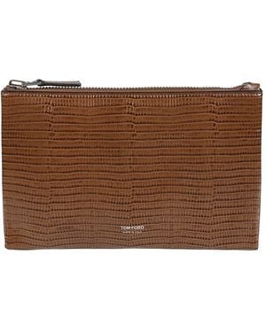 Tom Ford Cross Body Messenger - Brown