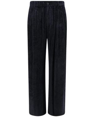 Giorgio Armani Broeken ,Blauw ,Wide Broeken - Zwart