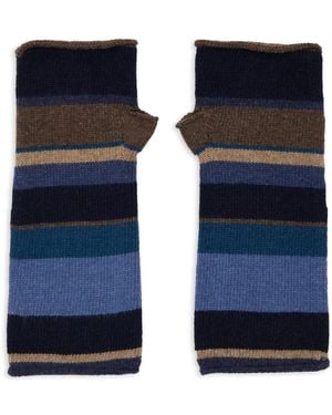 Gallo Wo short fingerless blue and gloves with multicoloured stripes
