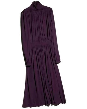 Gucci Kleedjes ,Paars ,Jurk Van Lichte Viscose Crêpe Jersey