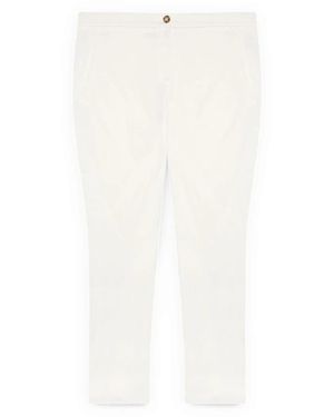 FIORELLA RUBINO Slim-Fit Trousers - Blanc