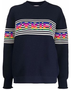 Sonia Rykiel Truien & Vesten ,Blauw ,Katoen Blauwe Casual Sweater Polyester Katoen
