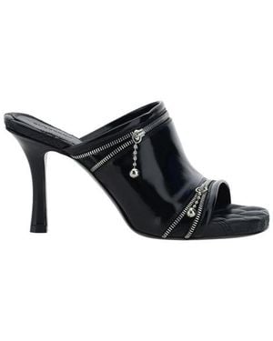 Burberry Heeled Mules - Black