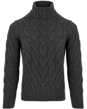 FILIPPO DE LAURENTIIS Y28822 035 grauer pullover für männer - Schwarz