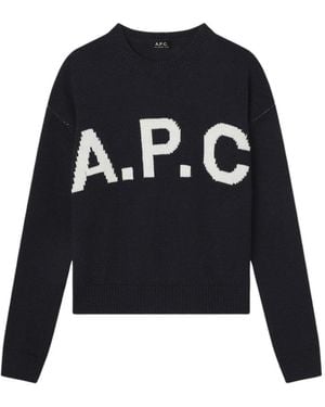 A.P.C. Logo Trui - Blauw