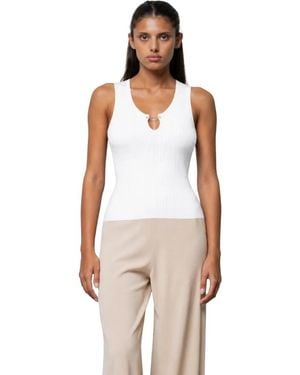 Kaos Sleeveless Tops - Bianco
