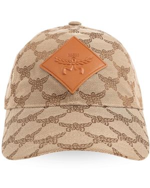 MCM Baseballkappe mit monogramm - Natur