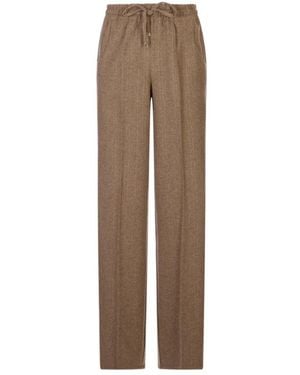 Kiton Broeken ,Bruin ,Straight Broeken