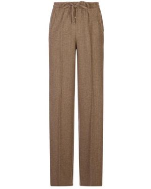 Kiton Broeken ,Bruin ,Straight Broeken