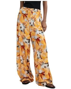 Desigual Wide Trousers - Orange