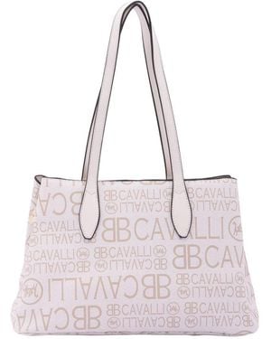 Roberto Cavalli Tassen ,Wit ,Polyester Bc 1369 Schoudertas - Roze
