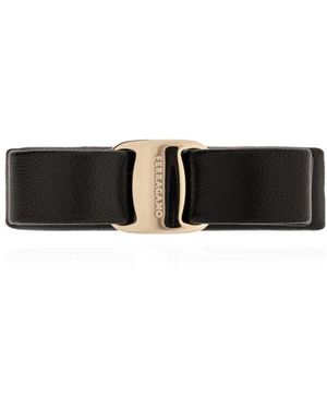 Ferragamo Double Vara Strik Haarclip - Zwart
