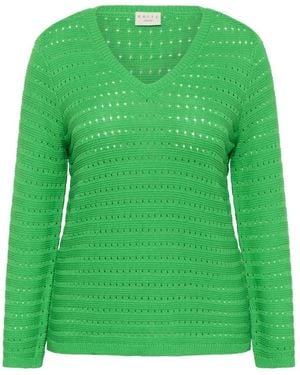 Kaffe V-Neck Knitwear - Green