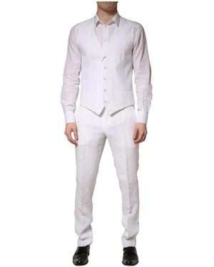 Dolce & Gabbana Single Breasted Suits - White