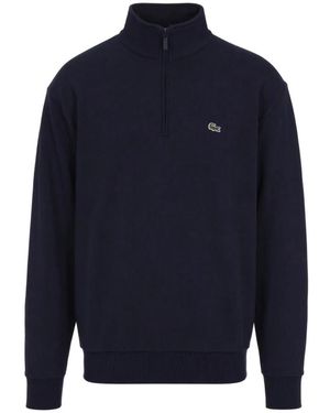 Lacoste Hoodies & Sweatvesten ,Blauw ,Katoen Zip-Through Sweatshirt