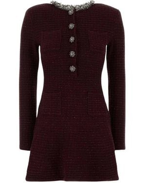 Self-Portrait Short Dresses - Violet