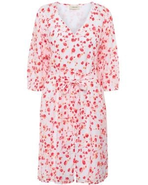 Cream Short Dresses - Pink