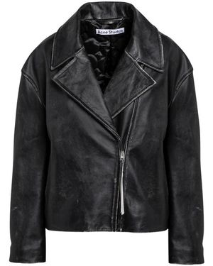 Acne Studios Leather Jackets - Nero
