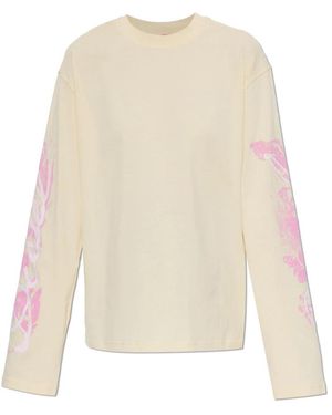 DIESEL Tops ,Geel ,Katoen T-Hilary-Ls-Aa 3 T-Shirt - Wit