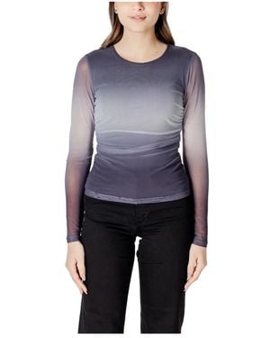 Ichi Long Sleeve Tops - Blu
