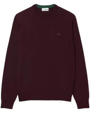 Lacoste Merino-Pullover Mit Rundhalsausschnitt - Lila