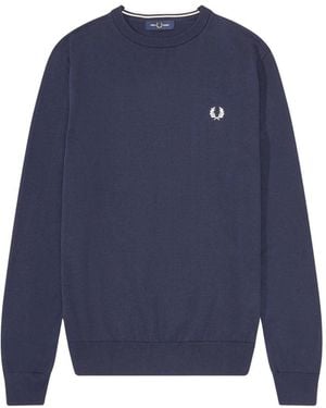 Fred Perry Rundhals-Strickpullover K9601 608 - Blau