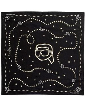 KARL LAGERFELD Silky Scarves - Nero