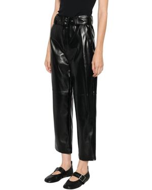 Twinset Broeken ,Zwart ,Leer Lederbroek