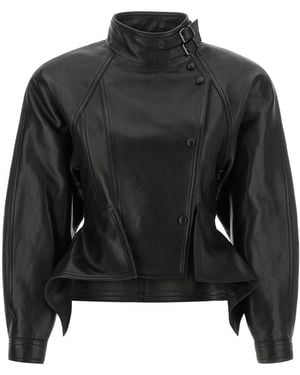 Balmain Leather Jackets - Negro