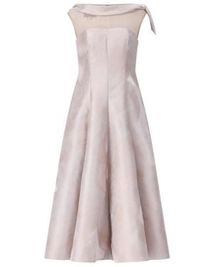 Talbot Runhof Mesh-Detail Elegantes Abendkleid - Pink