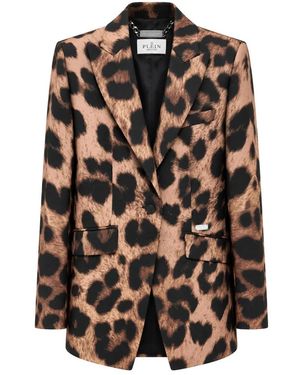 Philipp Plein Blazer Leopard - Schwarz