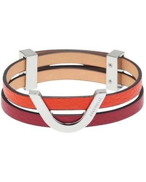 Coccinelle Accessoires ,Roze ,Leer Armband - Rood