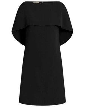 Alberta Ferretti Kurzes Kleid Mit Cape-Detail - Schwarz
