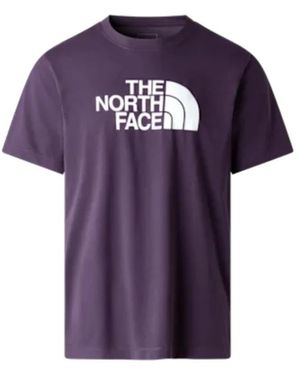 The North Face Fitness ,Paars ,Katoen Evolution Half Dome Regular T-Shirt Met Korte Mouwen