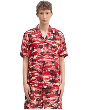 A Bathing Ape Short Sleeve Shirts - Rojo