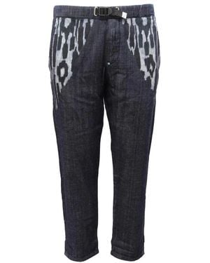 White Sand Straight Trousers - Blue