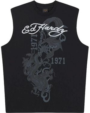 Ed Hardy Sleeveless Tops - Negro